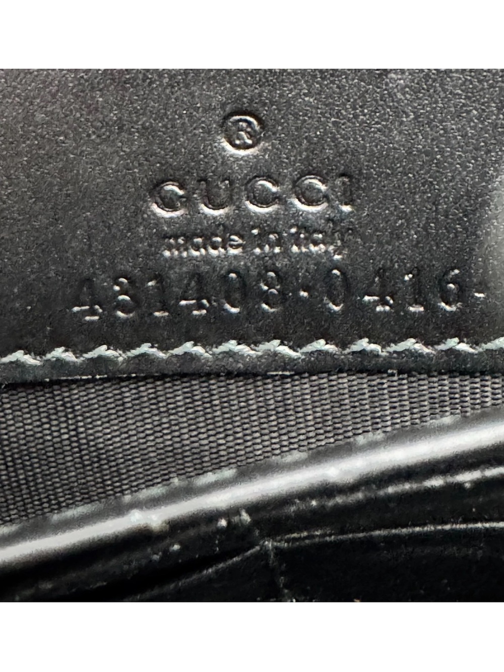 Authentic Gucci Black Embossed Mini Guccissima Bow Signature Bag - Picture 8 of 14